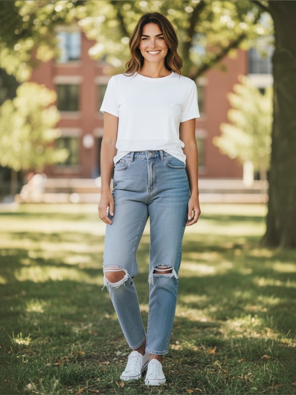 American Eagle Distressed Mom Jean High Rise size 8 Short